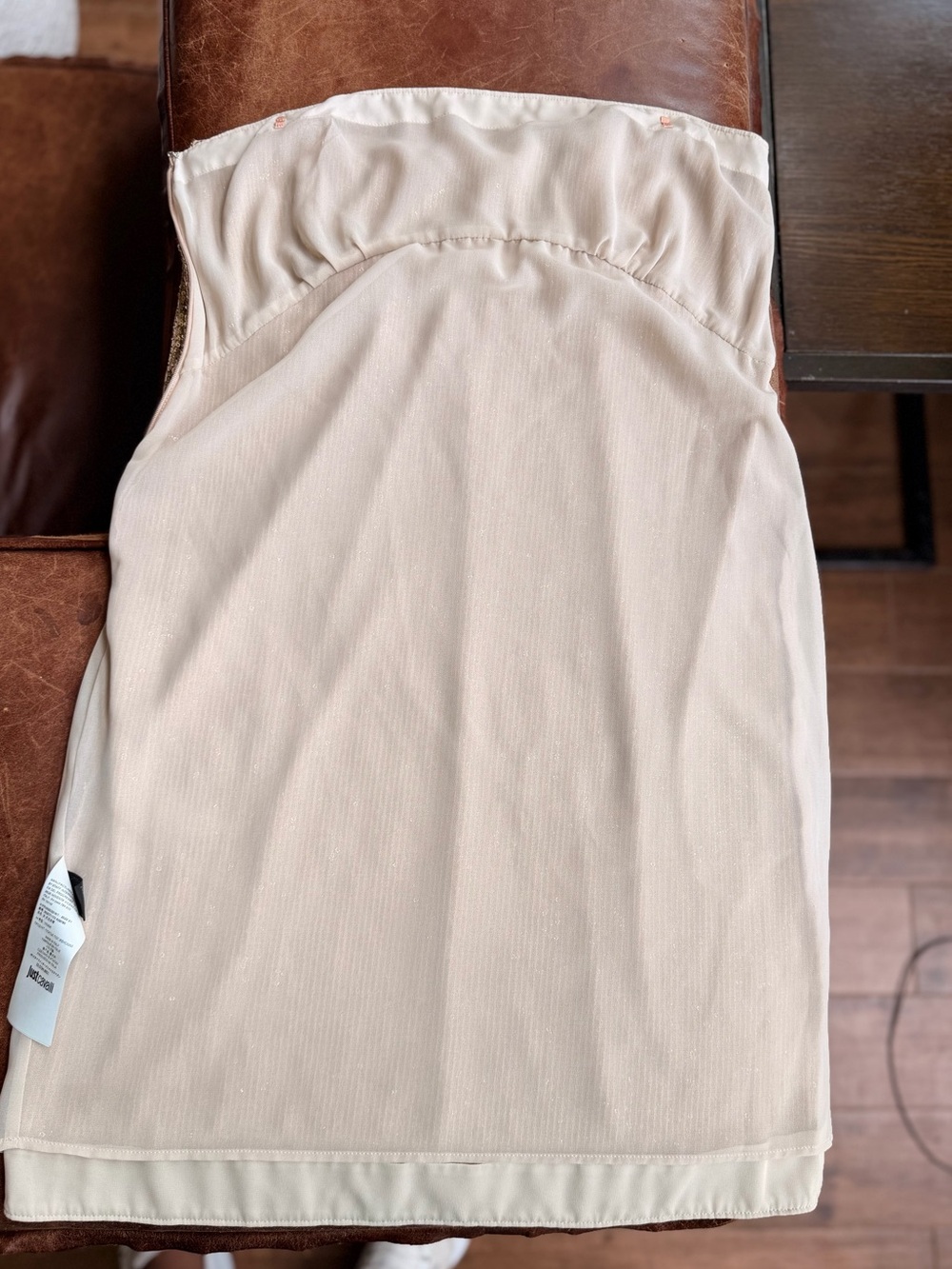 Justcavalli Sequin Strapless Party Dress in Rose Gold - Picture 6 of 10
